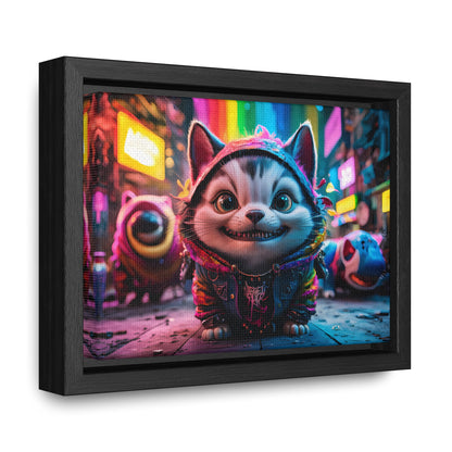 Cyberpunk Alley Cat Adventures - Gallery Canvas Wraps, Horizontal Frame