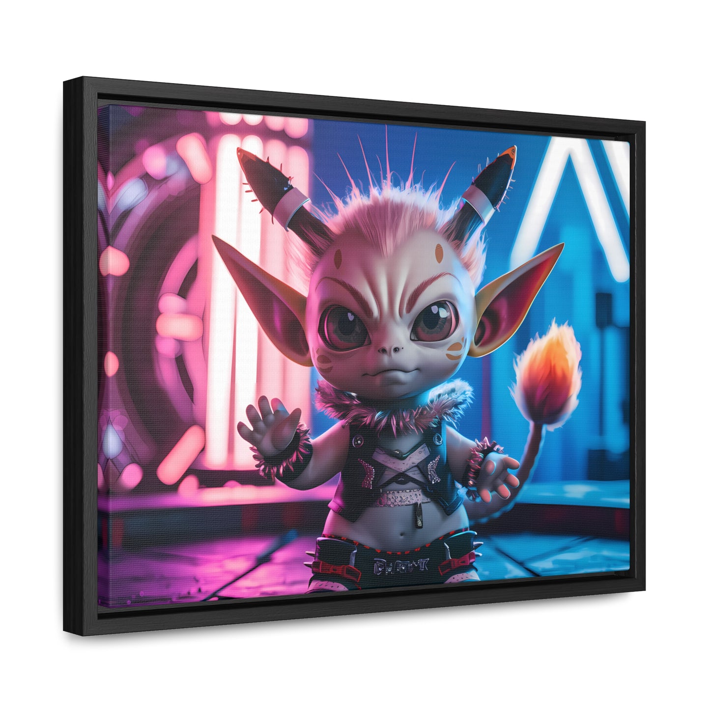 Neon Punk Guardian - Gallery Canvas Wraps, Horizontal Frame