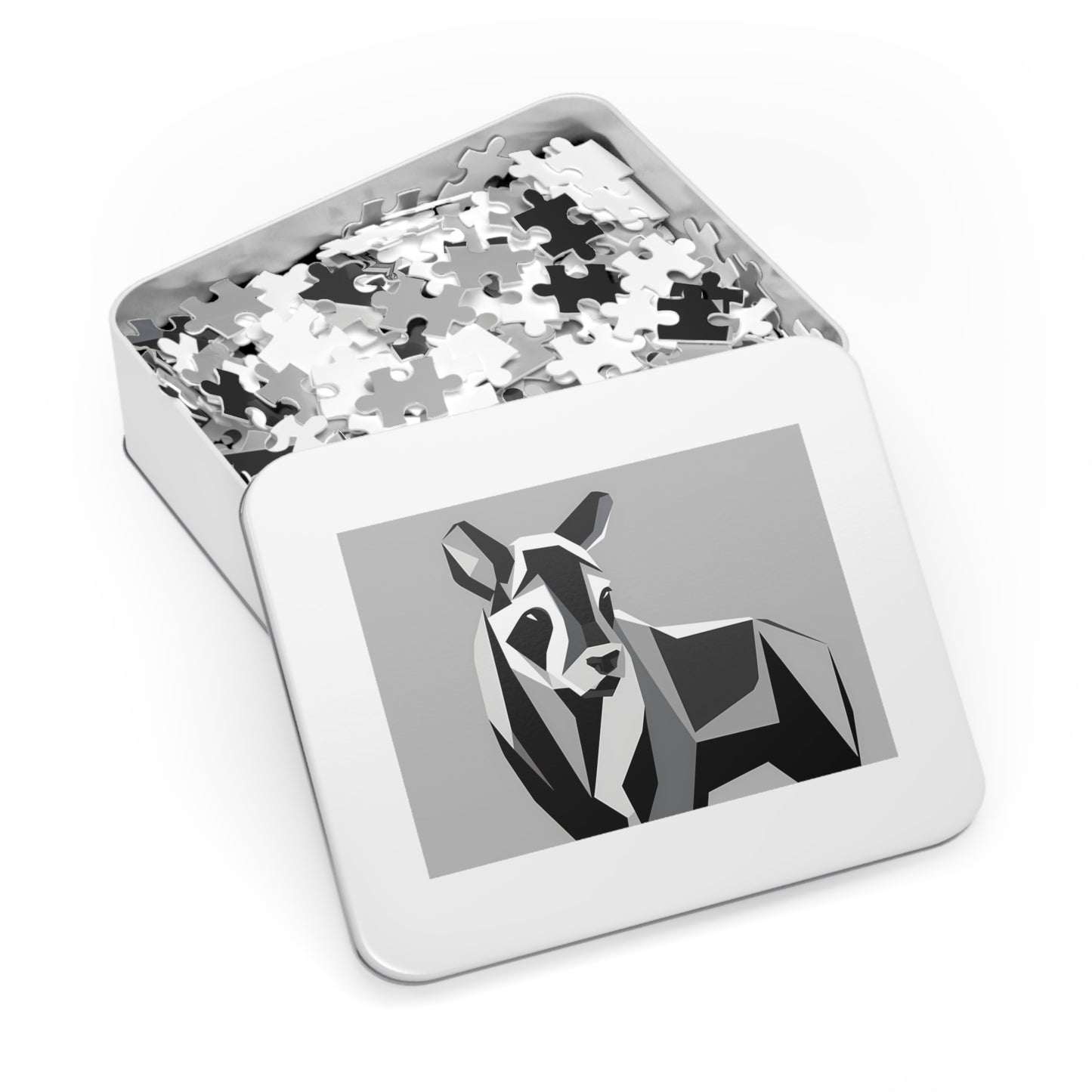 Monochrome Geometric Panda - Jigsaw Puzzle (30, 110, 252, 500,1000-Piece)