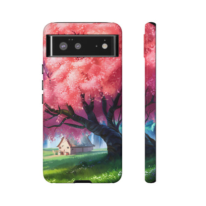 Idyllic Cherry Blossom and a Hut - Smartphone Tough Cases