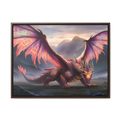 "The Arcane Guardian of the Crimson Peaks" - Gallery Canvas Wraps, Horizontal Frame