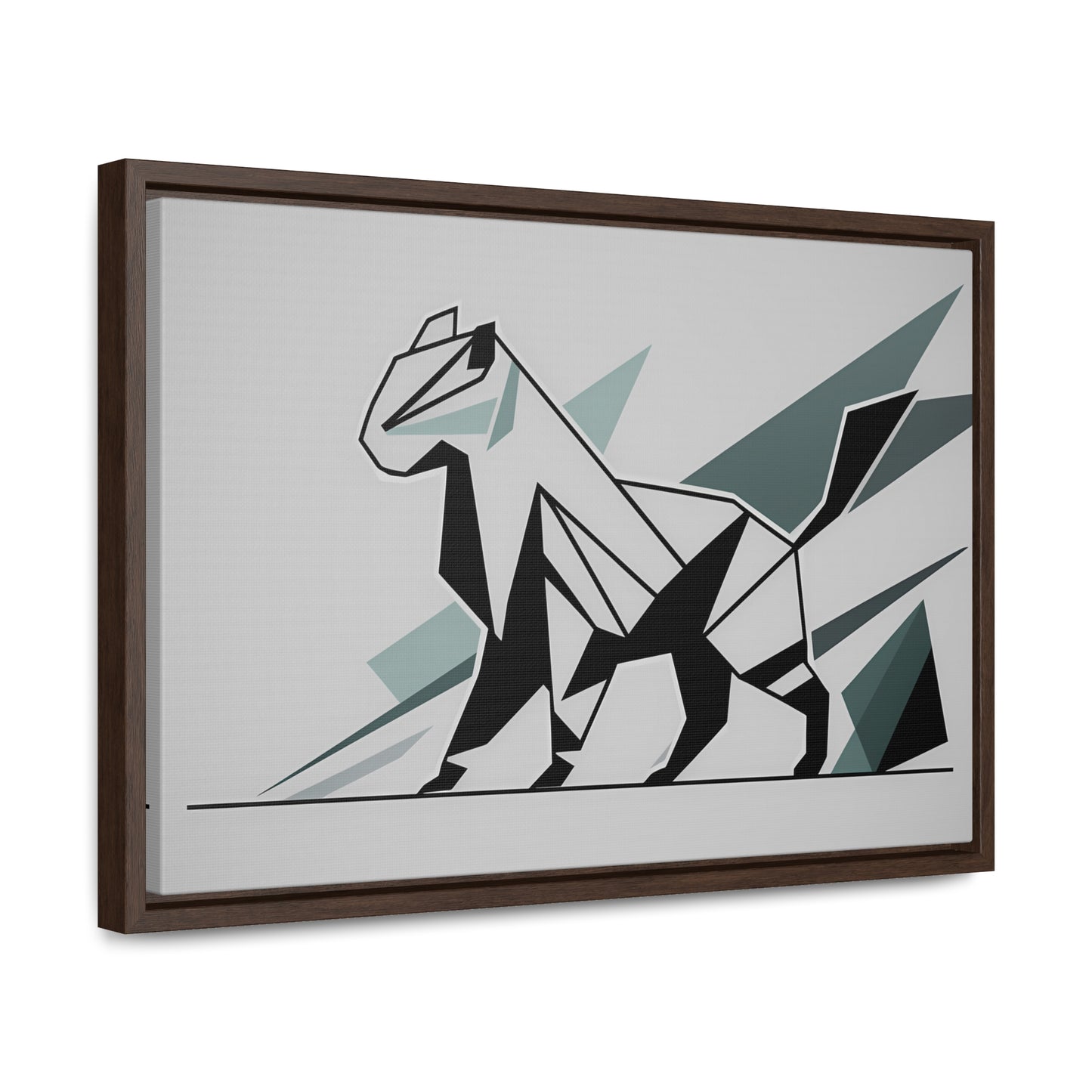 Fractured Feline Form - Gallery Canvas Wraps, Horizontal Frame