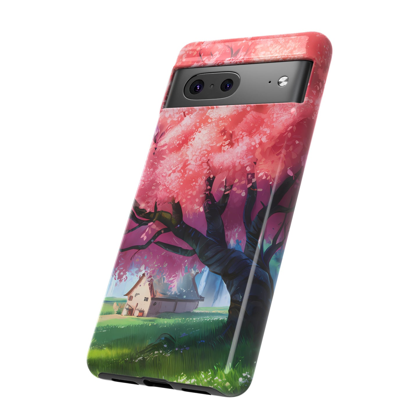 Idyllic Cherry Blossom and a Hut - Smartphone Tough Cases