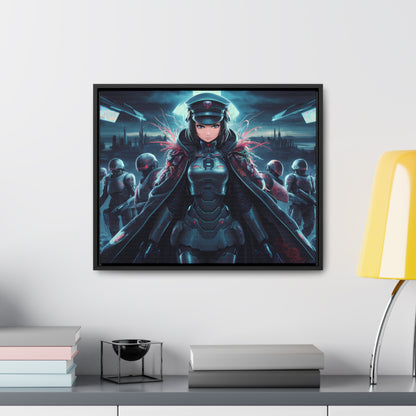 Cybernetic Enforcer: Rise of the Neon Syndicate - Gallery Canvas Wraps, Horizontal Frame