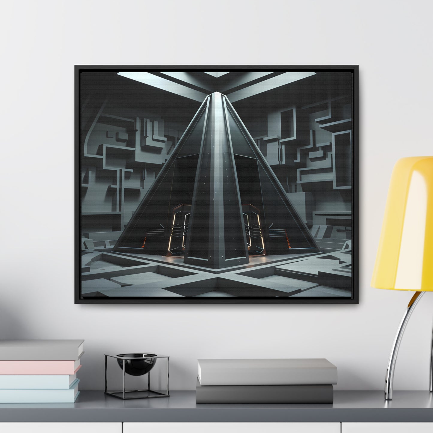 Sanctum of the Obsidian Pyramid - Gallery Canvas Wraps, Horizontal Frame