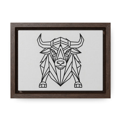 Geometric Bull - Gallery Canvas Wraps, Horizontal Frame