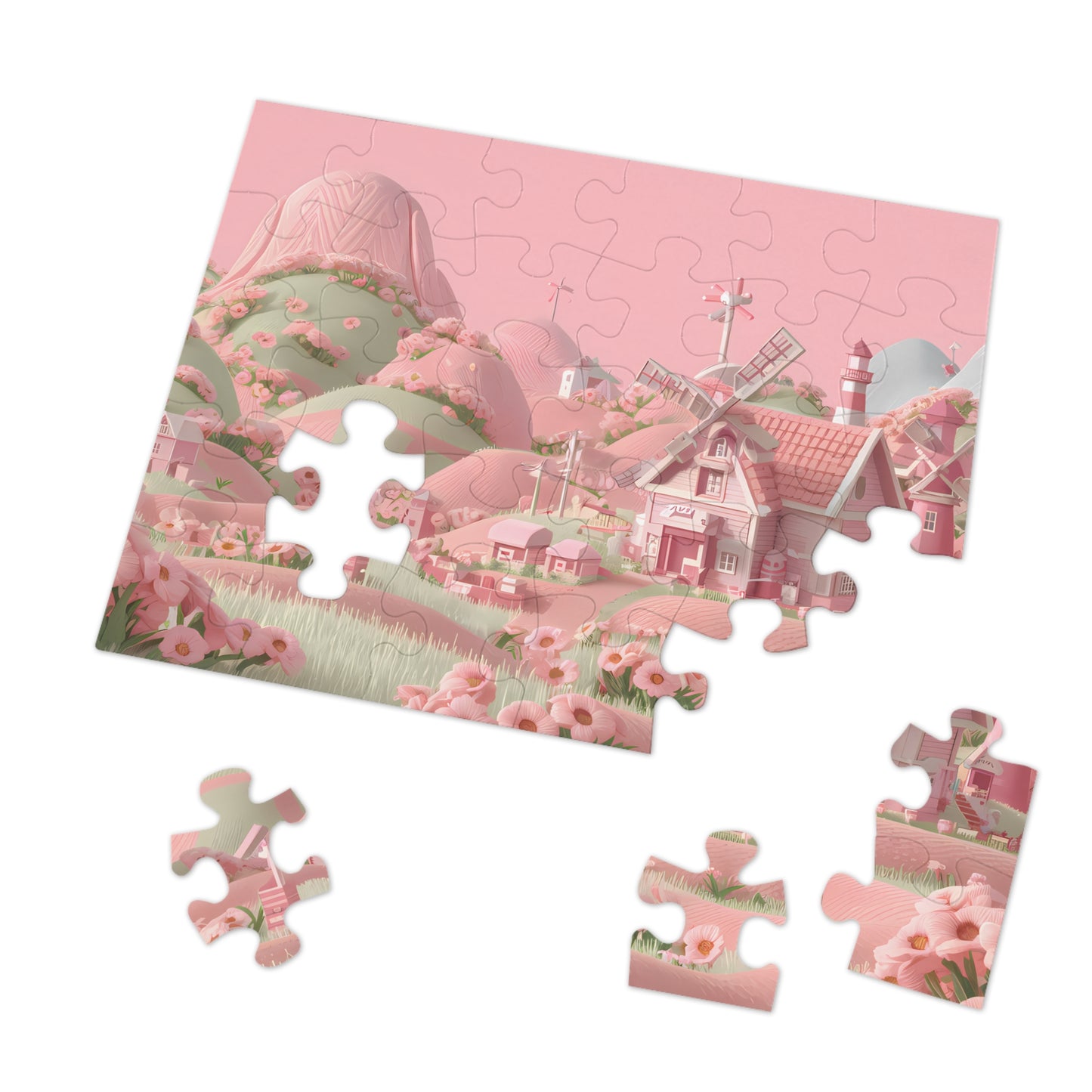 Whimsical Pastel Meadows - Jigsaw Puzzle (30, 110, 252, 500,1000-Piece)