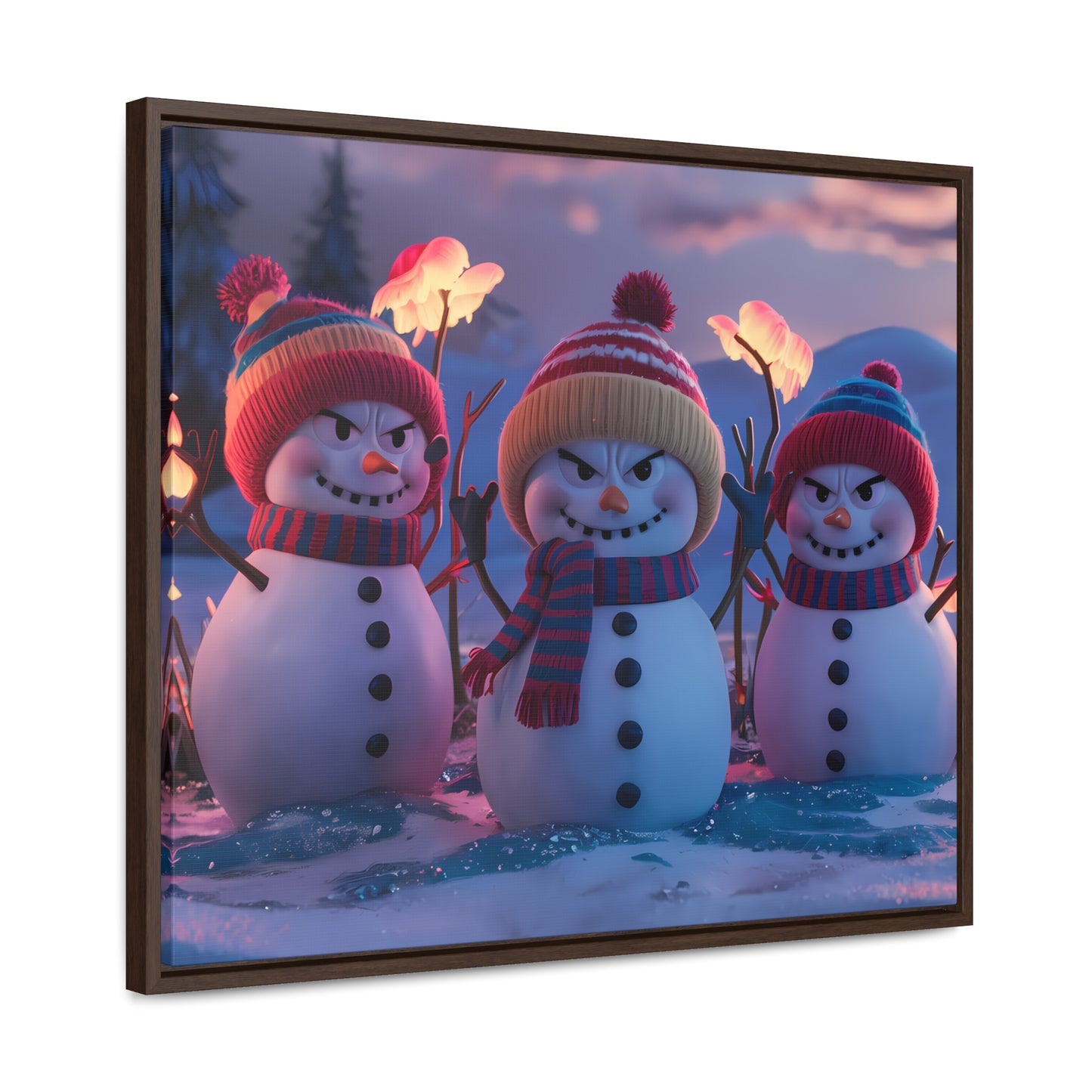 Frosty Troublemakers - Gallery Canvas Wraps, Horizontal Frame