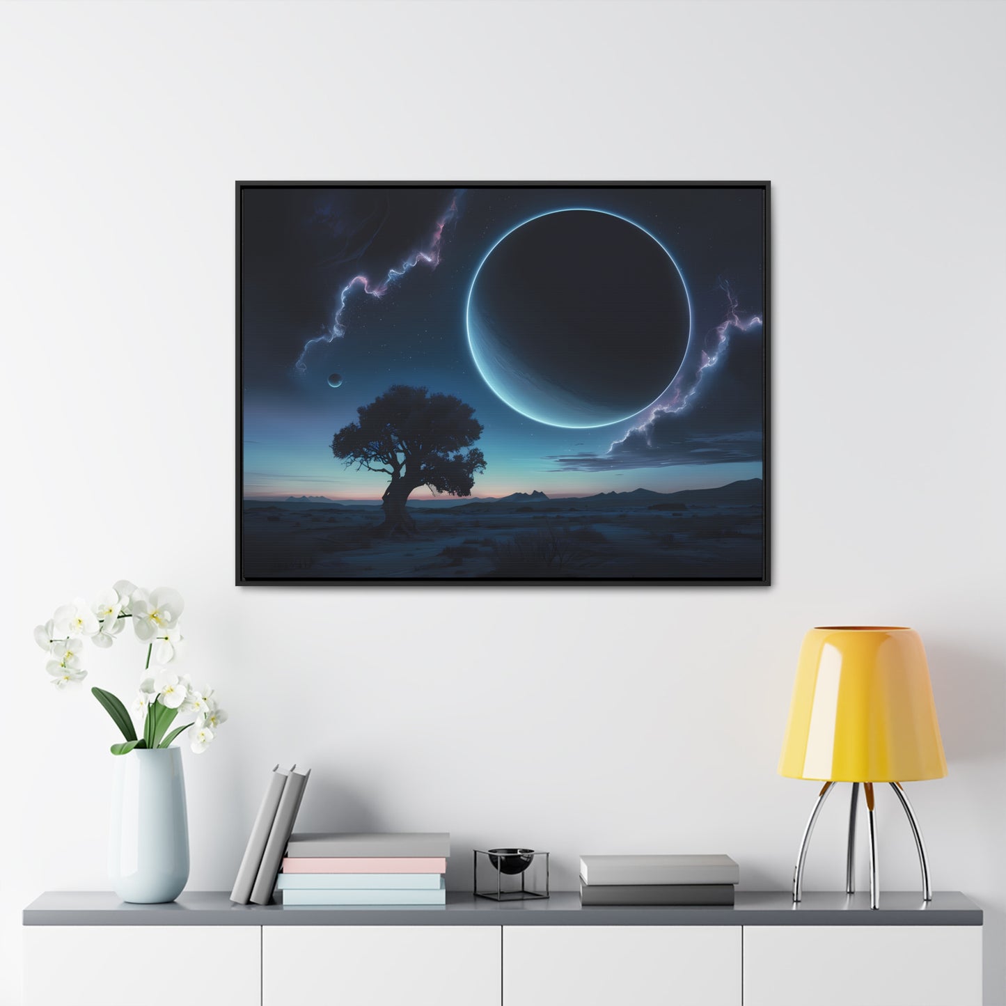 Eclipse of the Silent Horizon - Gallery Canvas Wraps, Horizontal Frame