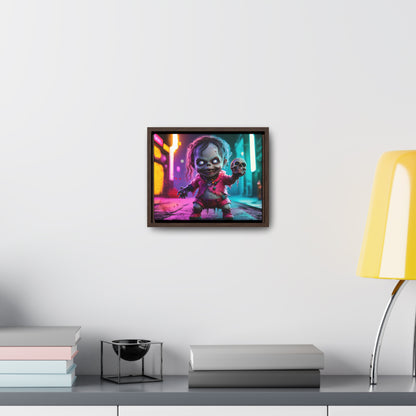 Nightmare in Neon City - Gallery Canvas Wraps, Horizontal Frame