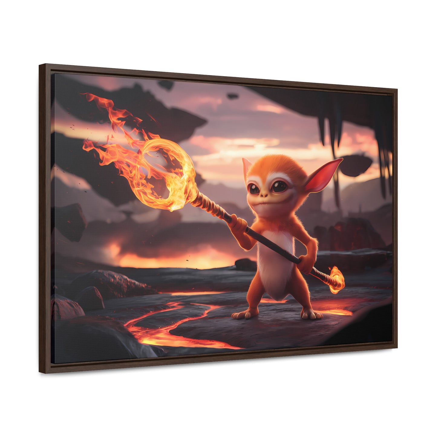 "Guardian of the Flame" - Gallery Canvas Wraps, Horizontal Frame