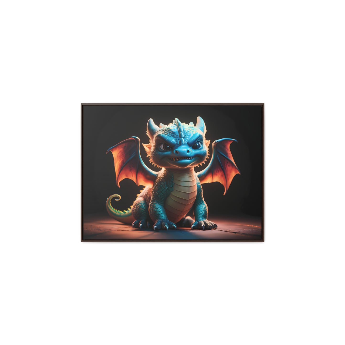 Fierce Baby Dragon Guardian - Gallery Canvas Wraps, Horizontal Frame