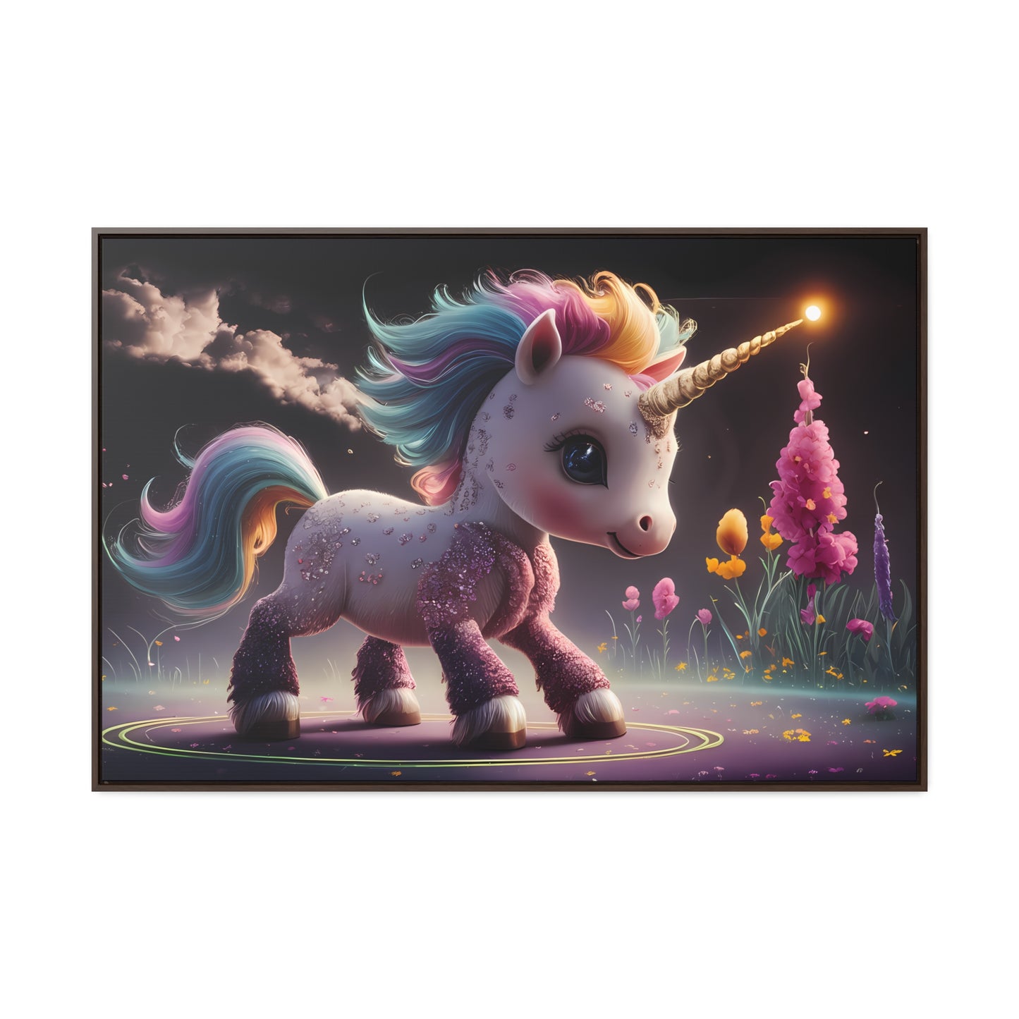 "Twilight Spark of the Enchanted Meadow" - Gallery Canvas Wraps, Horizontal Frame