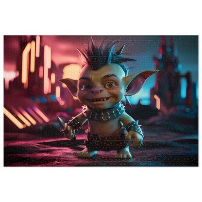 Goblin Punk in Neon Wasteland - Jigsaw Puzzle (30, 110, 252, 500,1000-Piece)