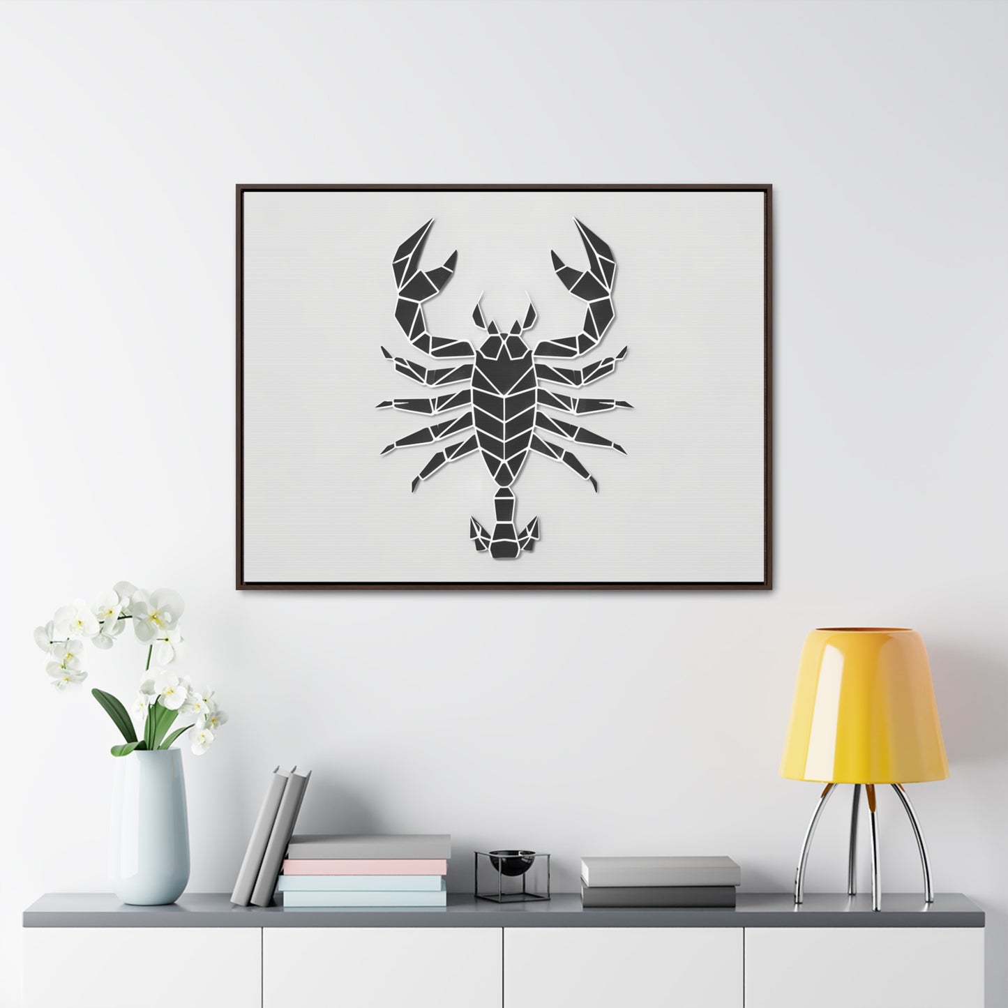 Geometric Scorpion Icon - Gallery Canvas Wraps, Horizontal Frame