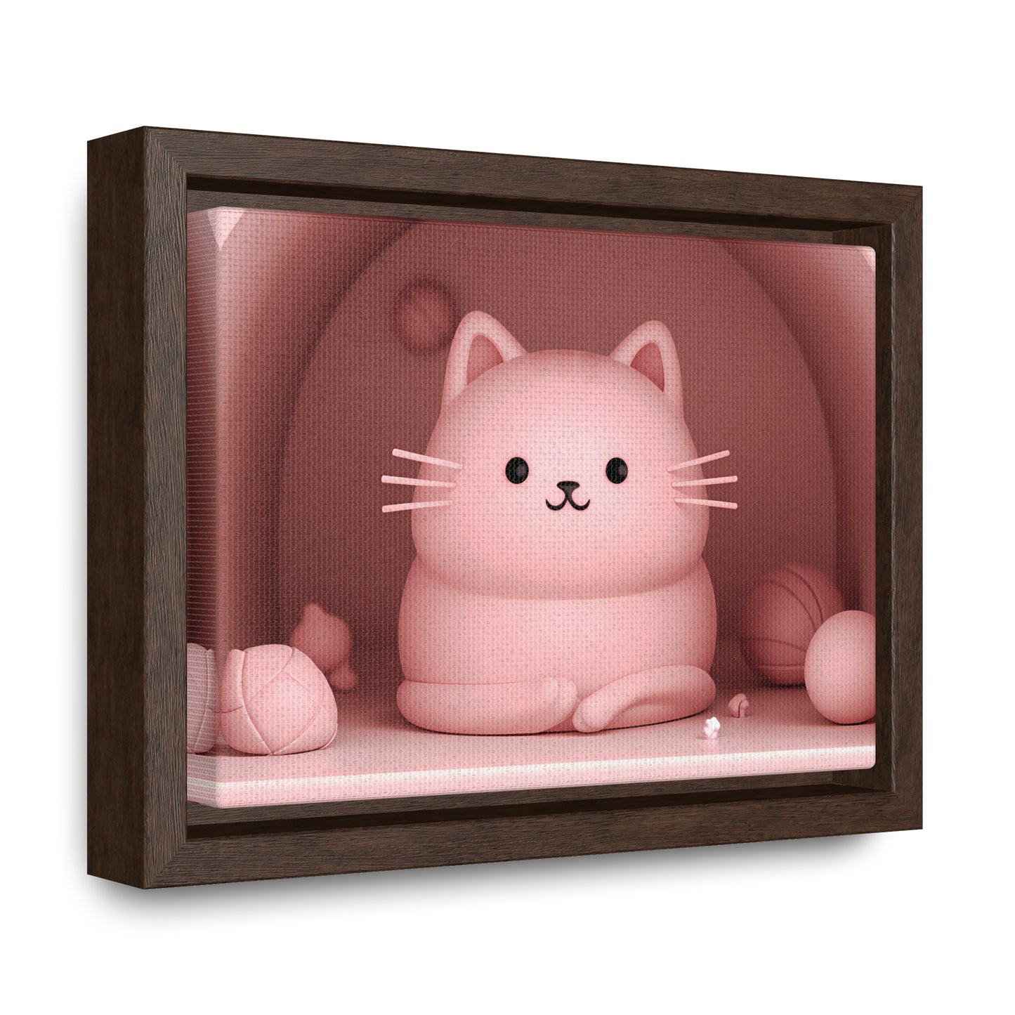 Purrfectly Pink Serenity - Gallery Canvas Wraps, Horizontal Frame