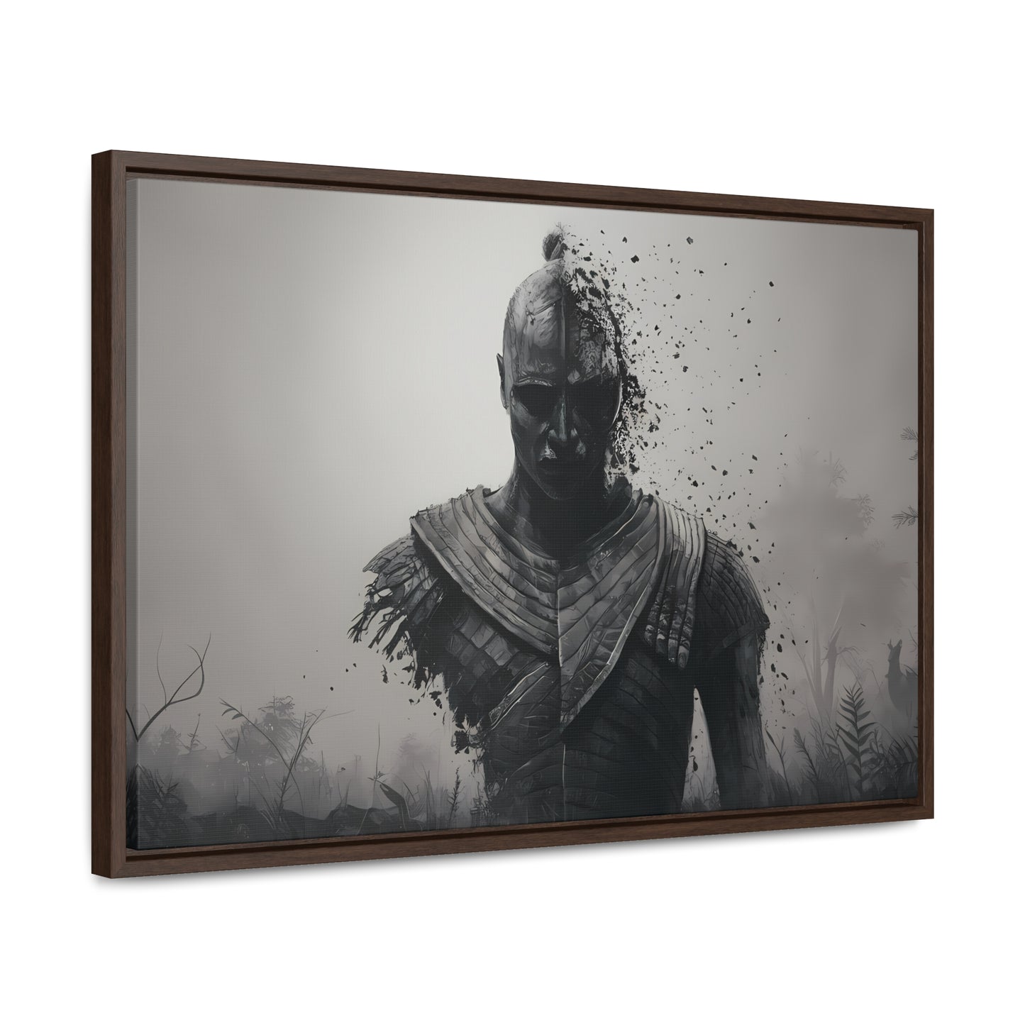 "Fragmented Warrior" - Gallery Canvas Wraps, Horizontal Frame