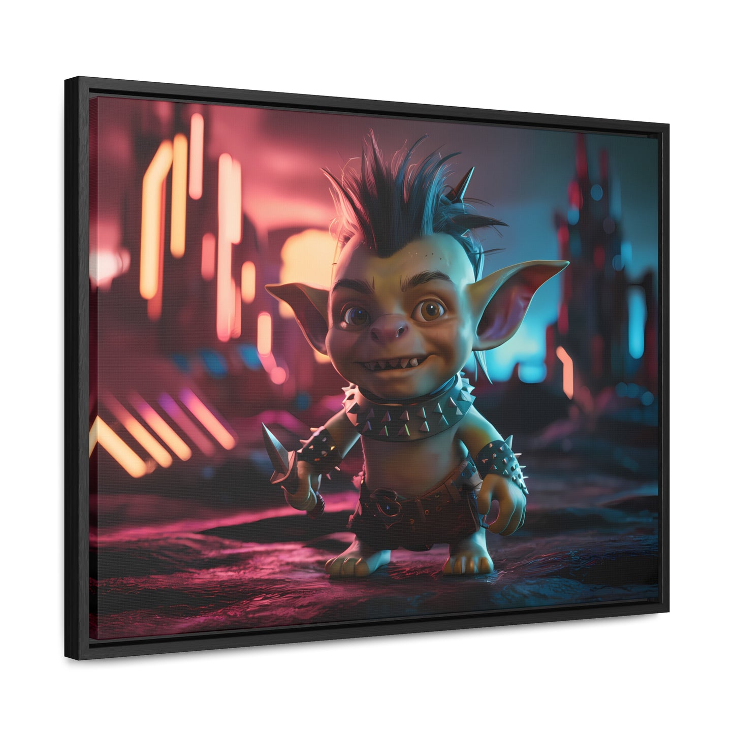 Goblin of the Neon Wastelands - Gallery Canvas Wraps, Horizontal Frame