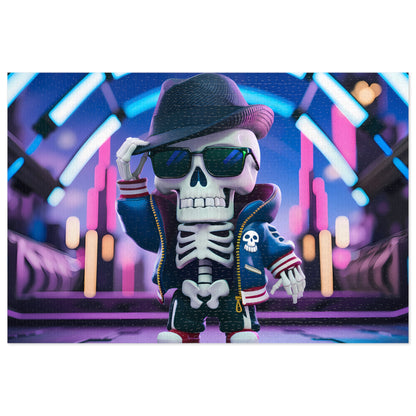 "Skull Swag in Neon City" - Jigsaw Puzzle (30, 110, 252, 500,1000-Piece)