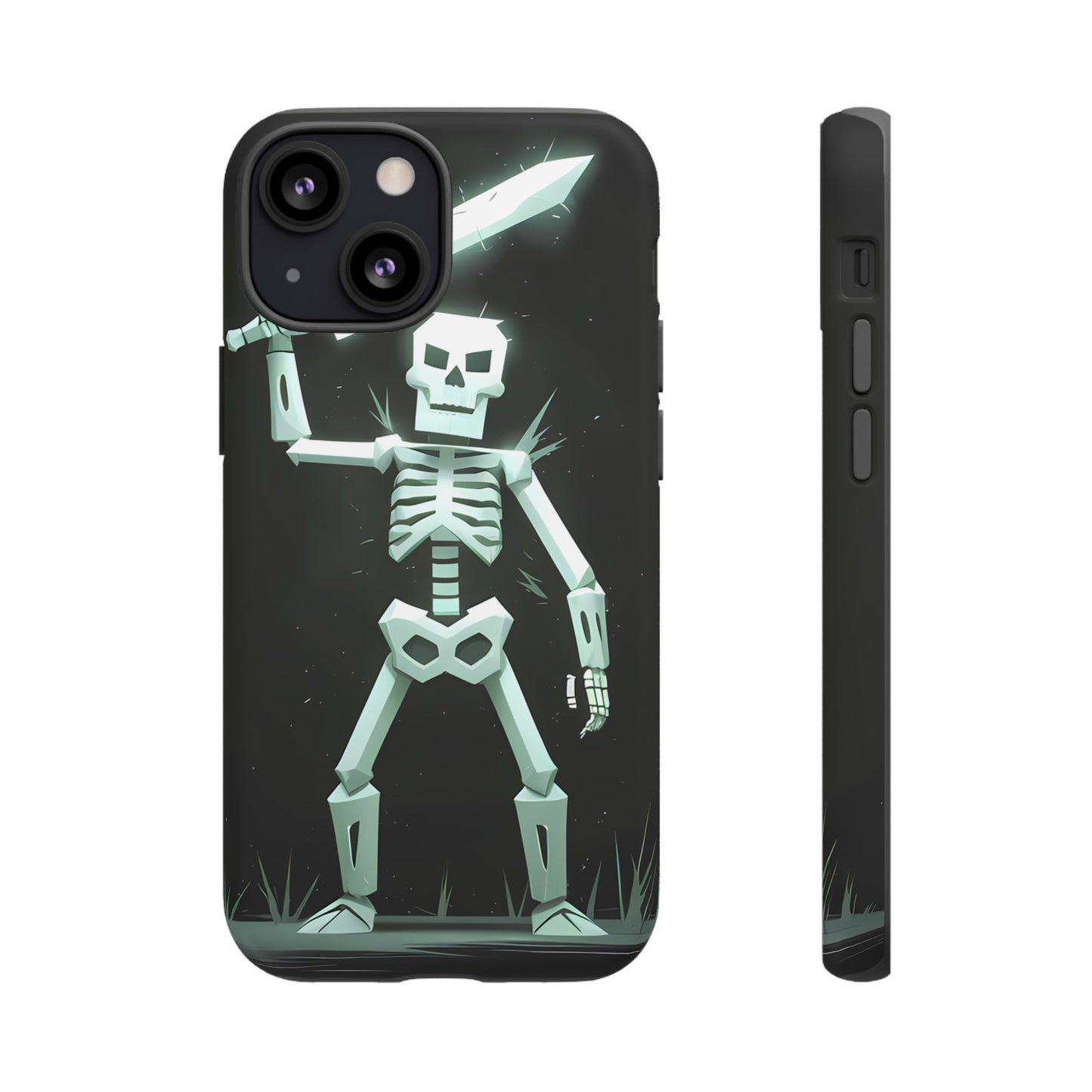 Geometric Skeleton Swordsman - Smartphone Tough Cases