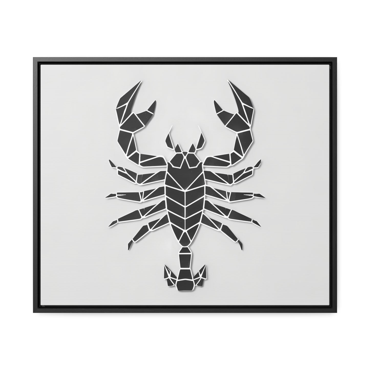 Geometric Scorpion Icon - Gallery Canvas Wraps, Horizontal Frame