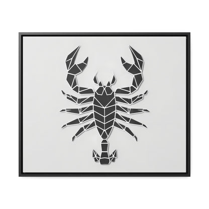 Geometric Scorpion Icon - Gallery Canvas Wraps, Horizontal Frame