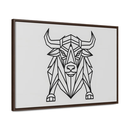 Geometric Bull - Gallery Canvas Wraps, Horizontal Frame