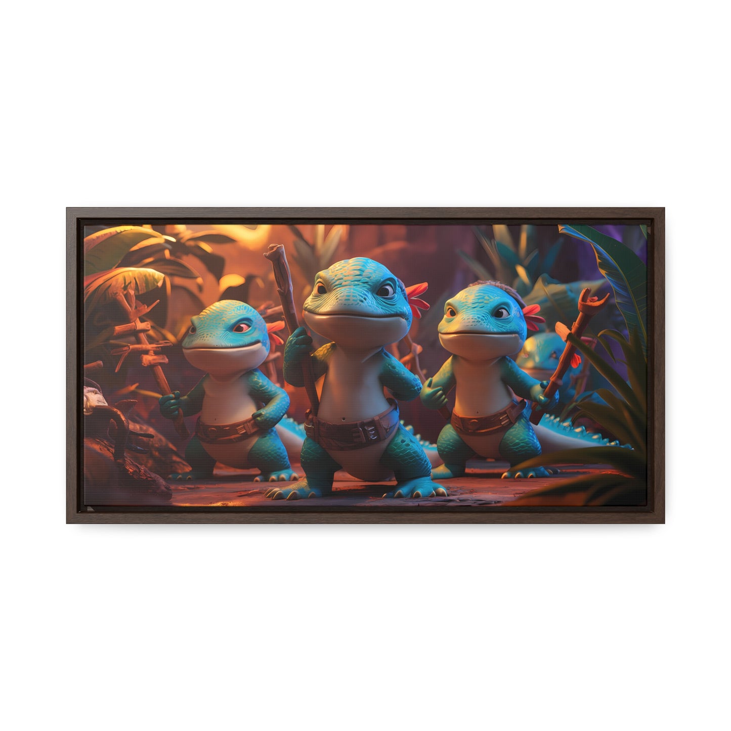 Guardians of the Jungle Tribe - Gallery Canvas Wraps, Horizontal Frame