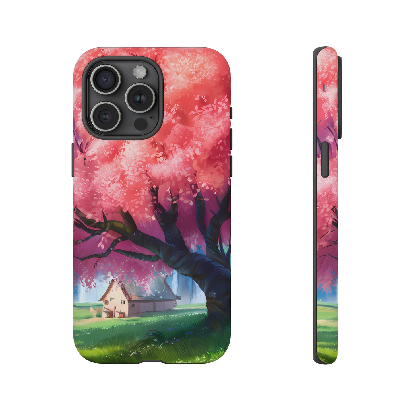 Idyllic Cherry Blossom and a Hut - Smartphone Tough Cases