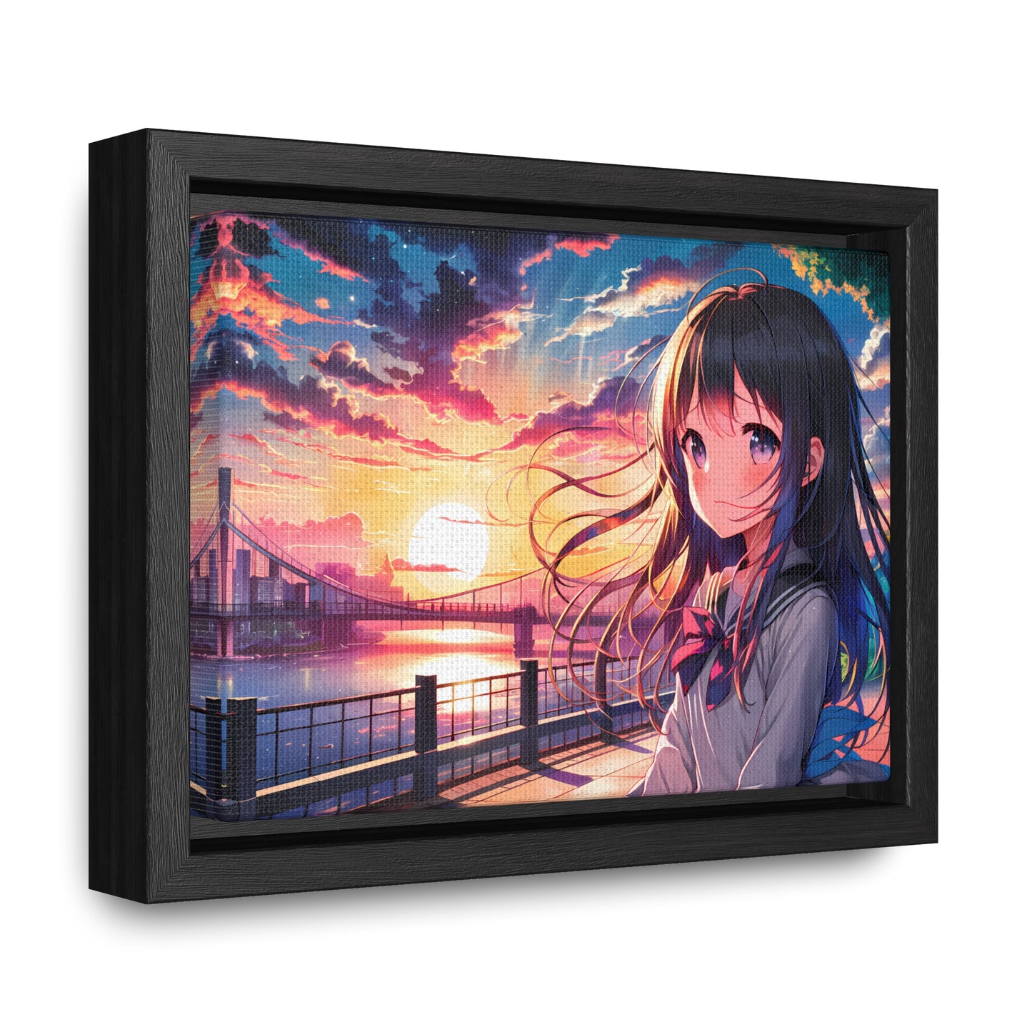 Sunset Reflections: A Silent Promise - Gallery Canvas Wraps, Horizontal Frame