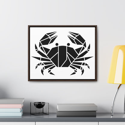 Geometric Crab Design - Gallery Canvas Wraps, Horizontal Frame