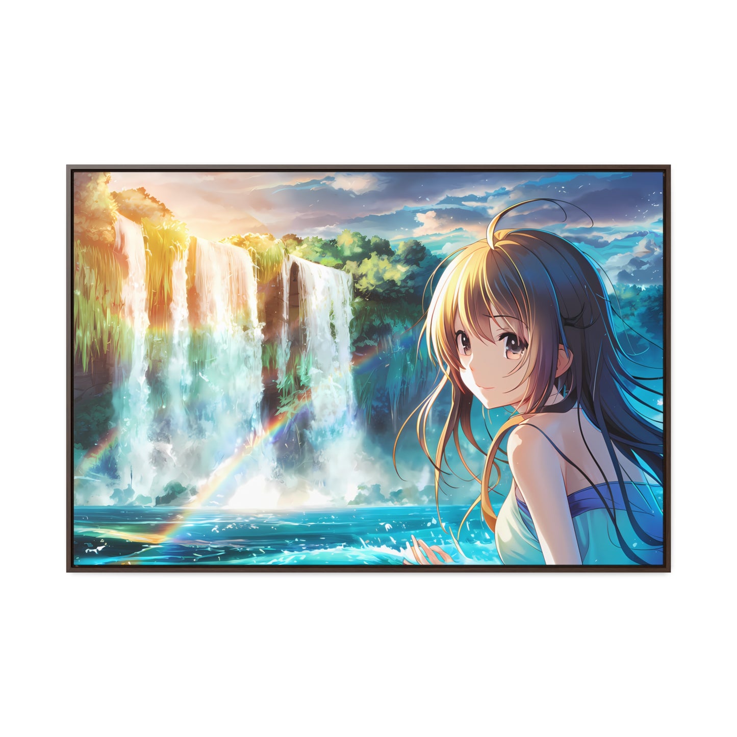 Whispers of the Waterfall - Gallery Canvas Wraps, Horizontal Frame