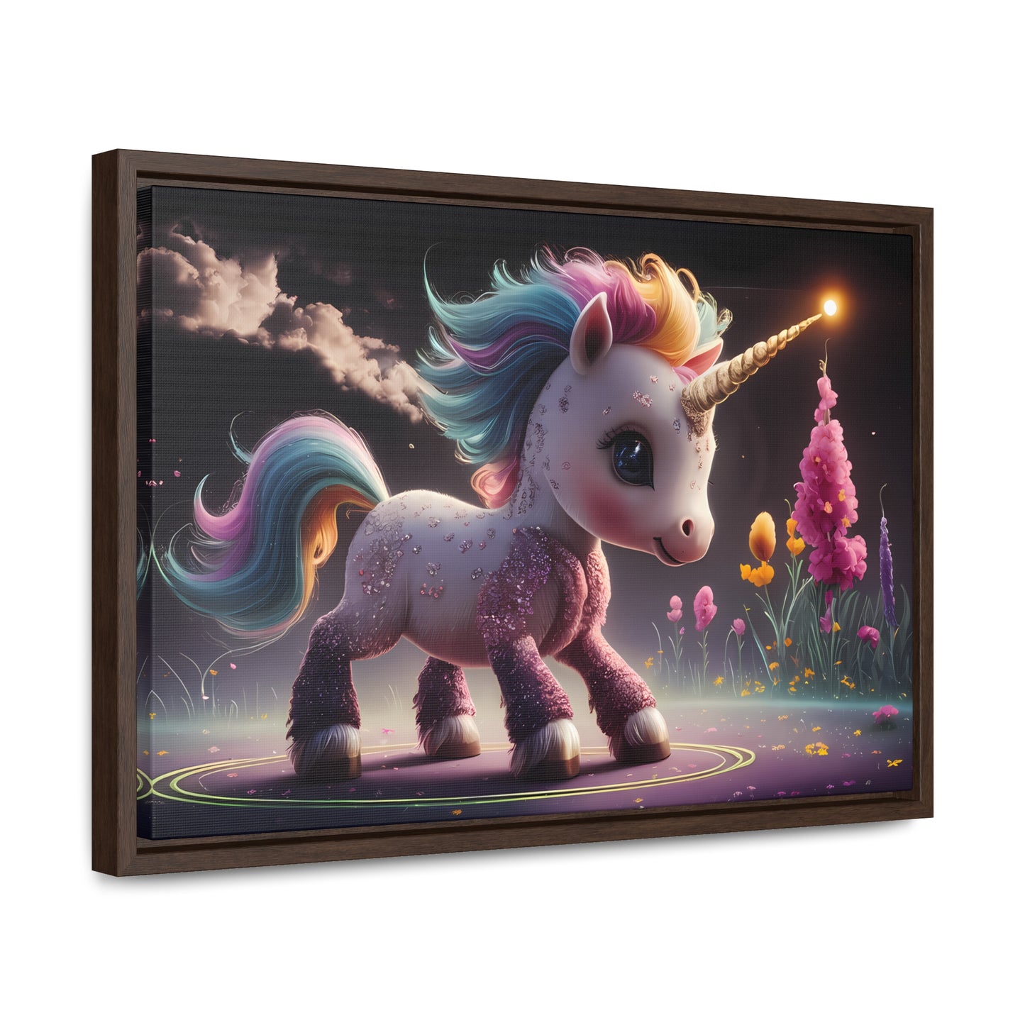 "Twilight Spark of the Enchanted Meadow" - Gallery Canvas Wraps, Horizontal Frame