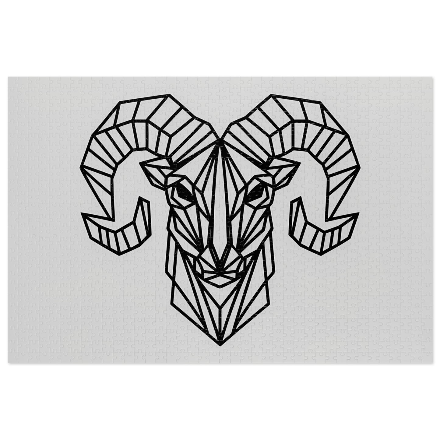 Geometric Ram's Head - Jigsaw Puzzle (30, 110, 252, 500,1000-Piece)