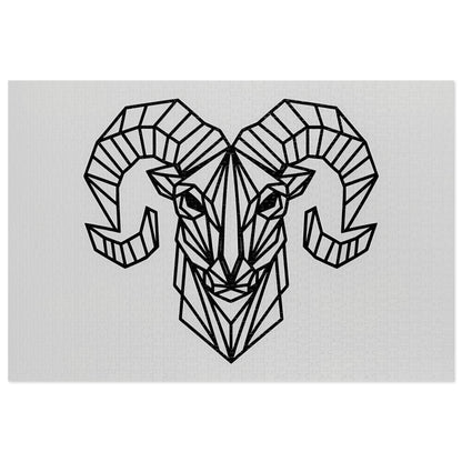 Geometric Ram's Head - Jigsaw Puzzle (30, 110, 252, 500,1000-Piece)