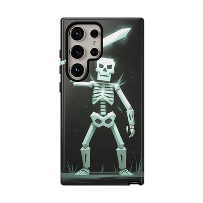 Geometric Skeleton Swordsman - Smartphone Tough Cases