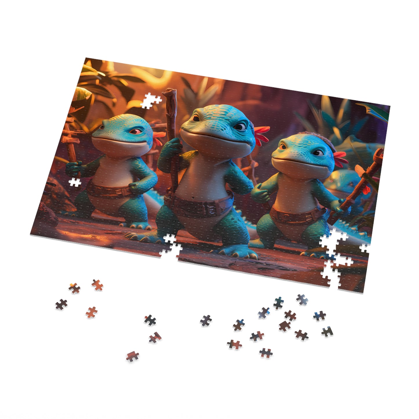 Lizard Warriors Unite - Jigsaw Puzzle (30, 110, 252, 500,1000-Piece)