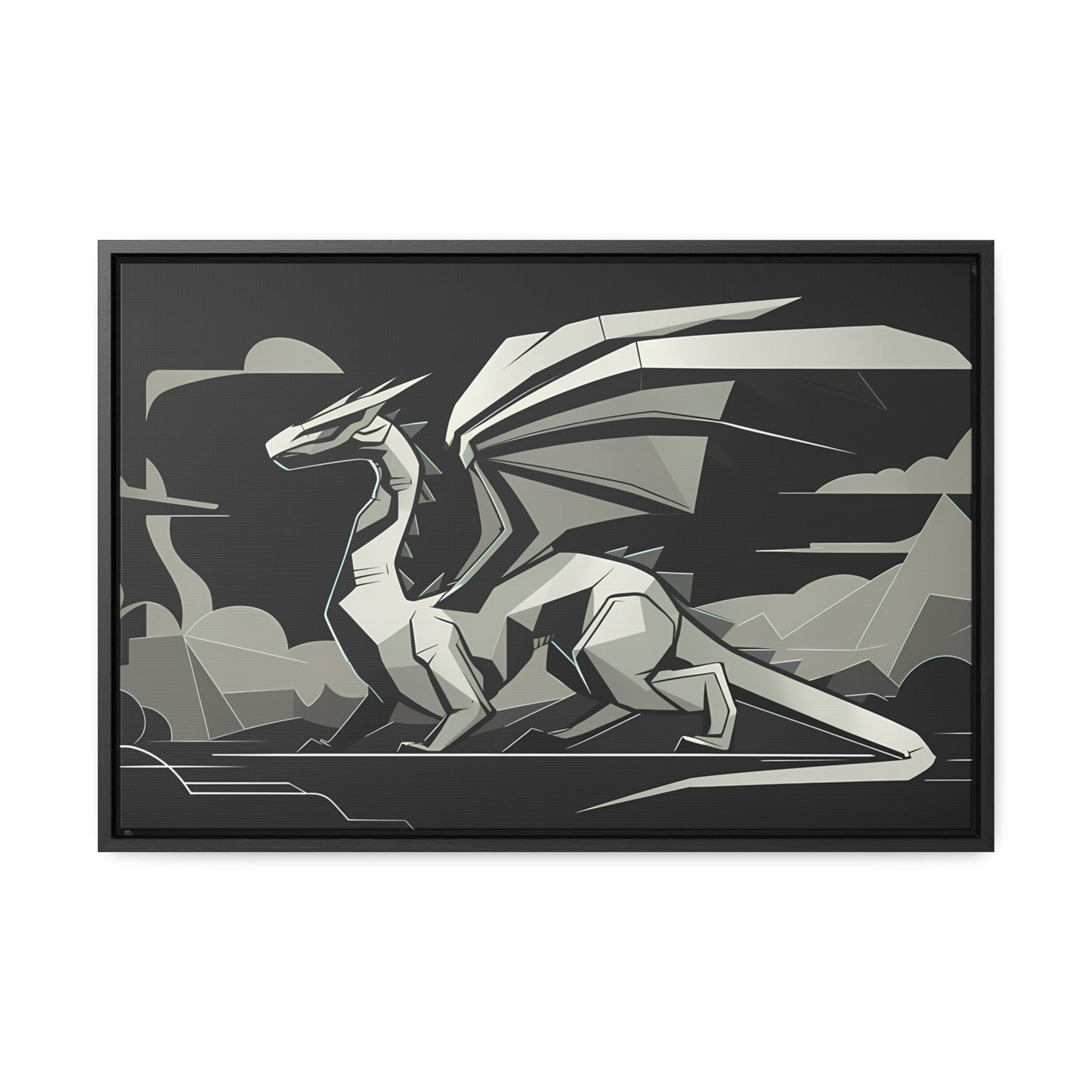 Shadow of the Silver Dragon - Gallery Canvas Wraps, Horizontal Frame