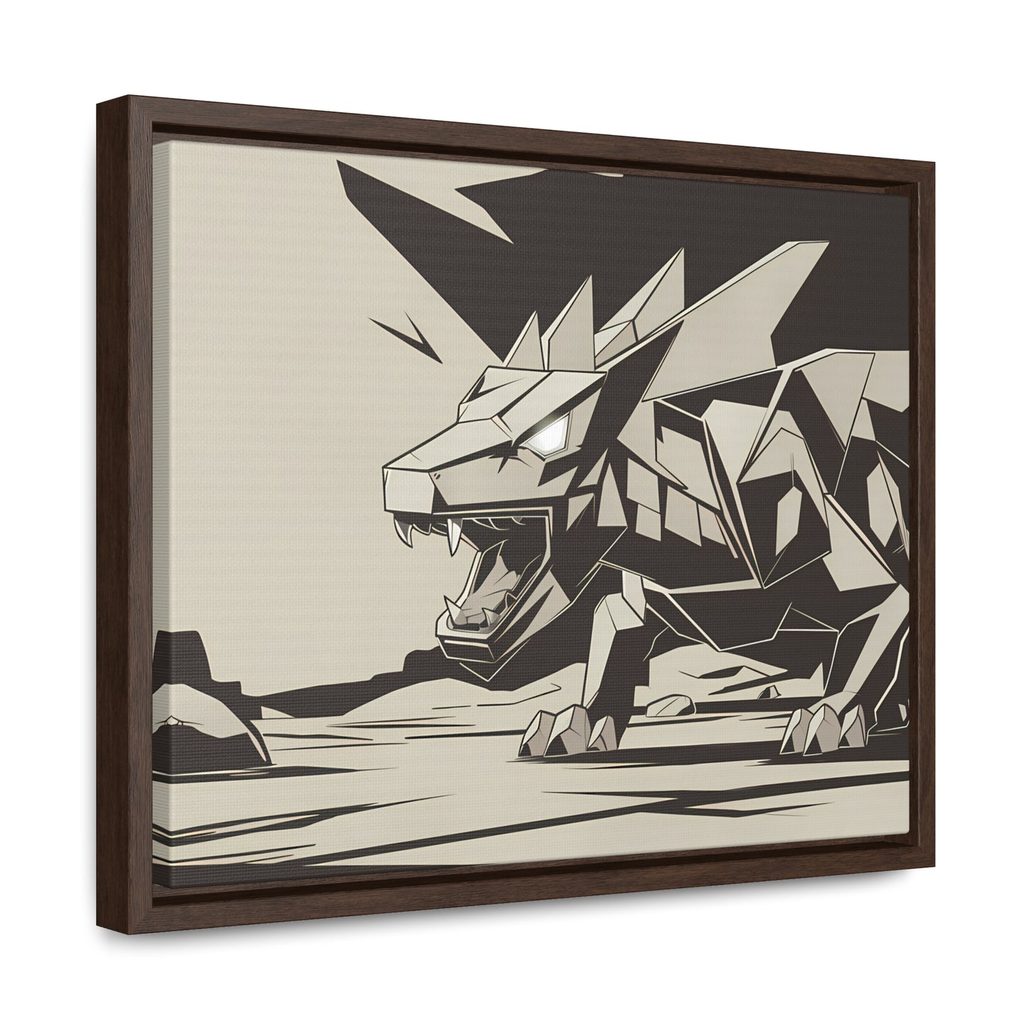 Raging Stone Guardian - Gallery Canvas Wraps, Horizontal Frame