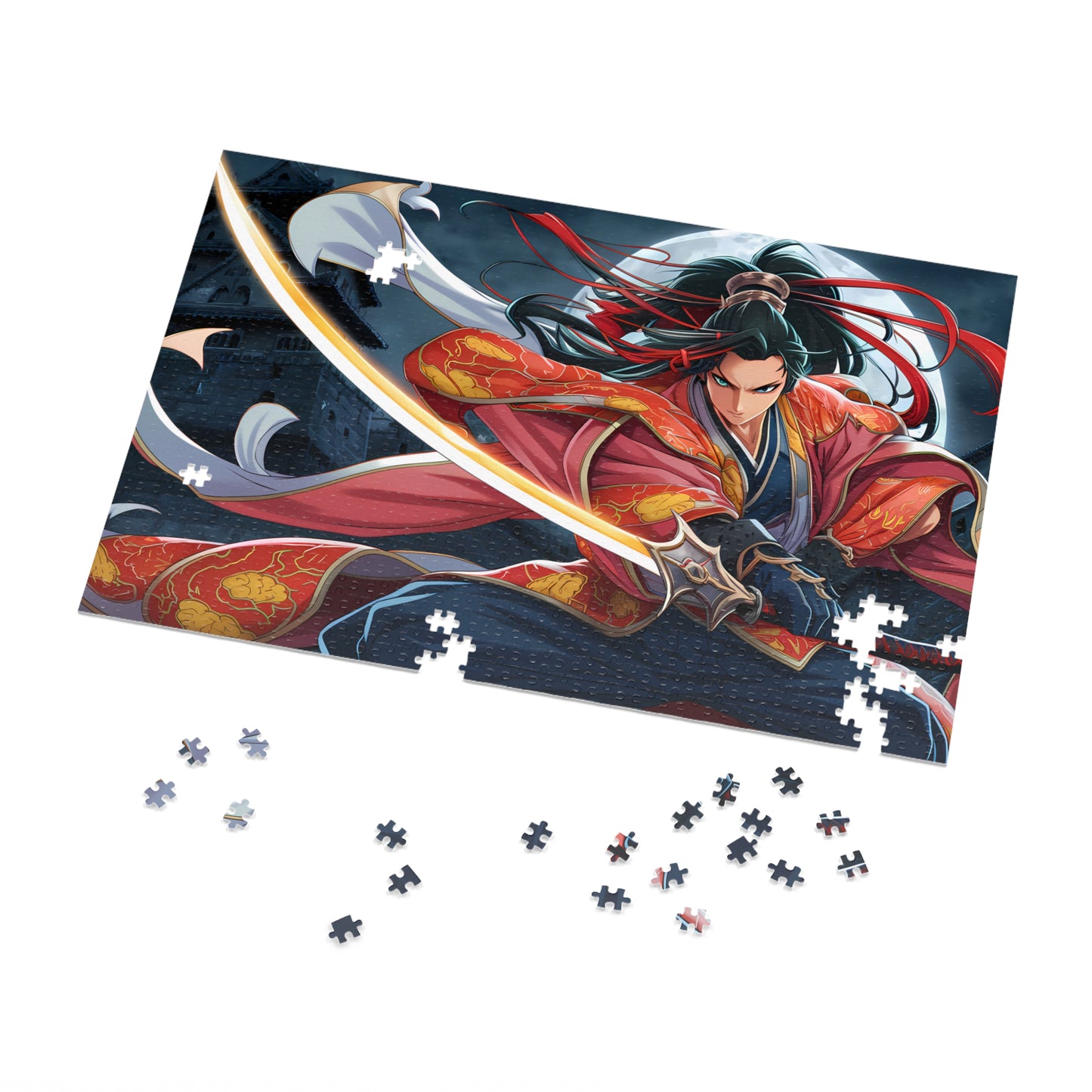 Moonlit Swordmaster - Jigsaw Puzzle (30, 110, 252, 500,1000-Piece)