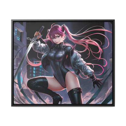 Blade of the Neon Night - Gallery Canvas Wraps, Horizontal Frame