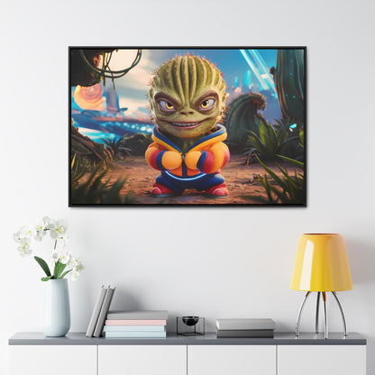 "Desert Champion: The Prickly Warrior" - Gallery Canvas Wraps, Horizontal Frame