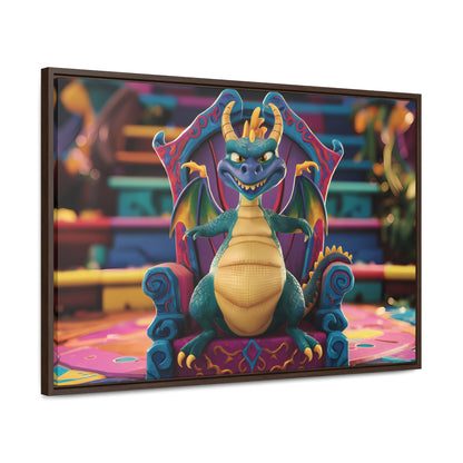 Dragon King on His Throne - Gallery Canvas Wraps, Horizontal Frame