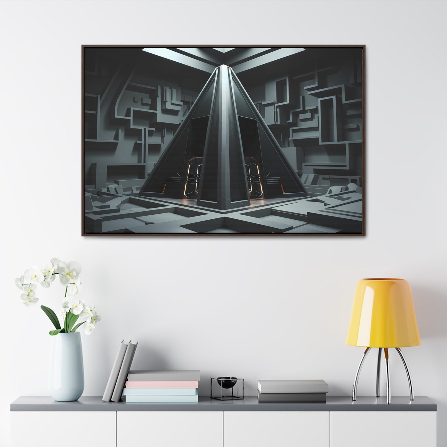 Sanctum of the Obsidian Pyramid - Gallery Canvas Wraps, Horizontal Frame