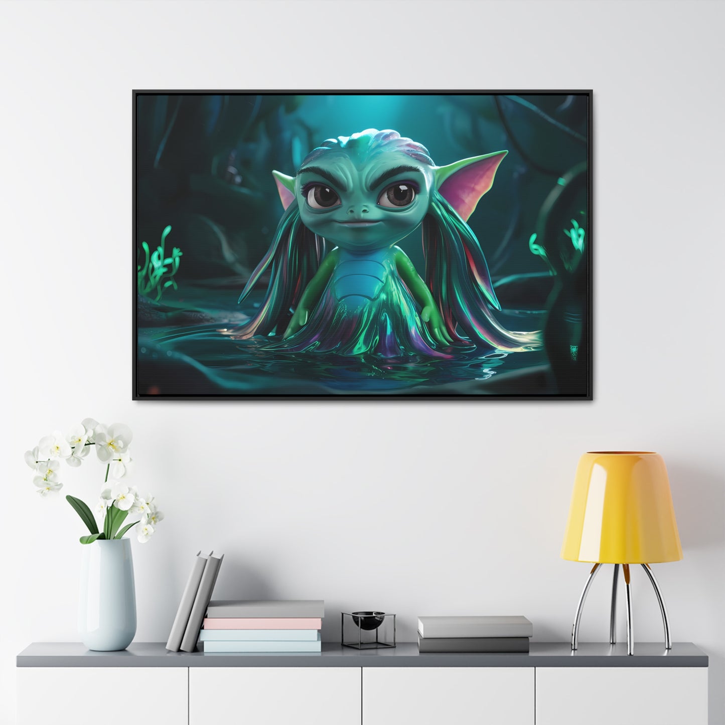 Guardian of the Enchanted Lagoon - Gallery Canvas Wraps, Horizontal Frame