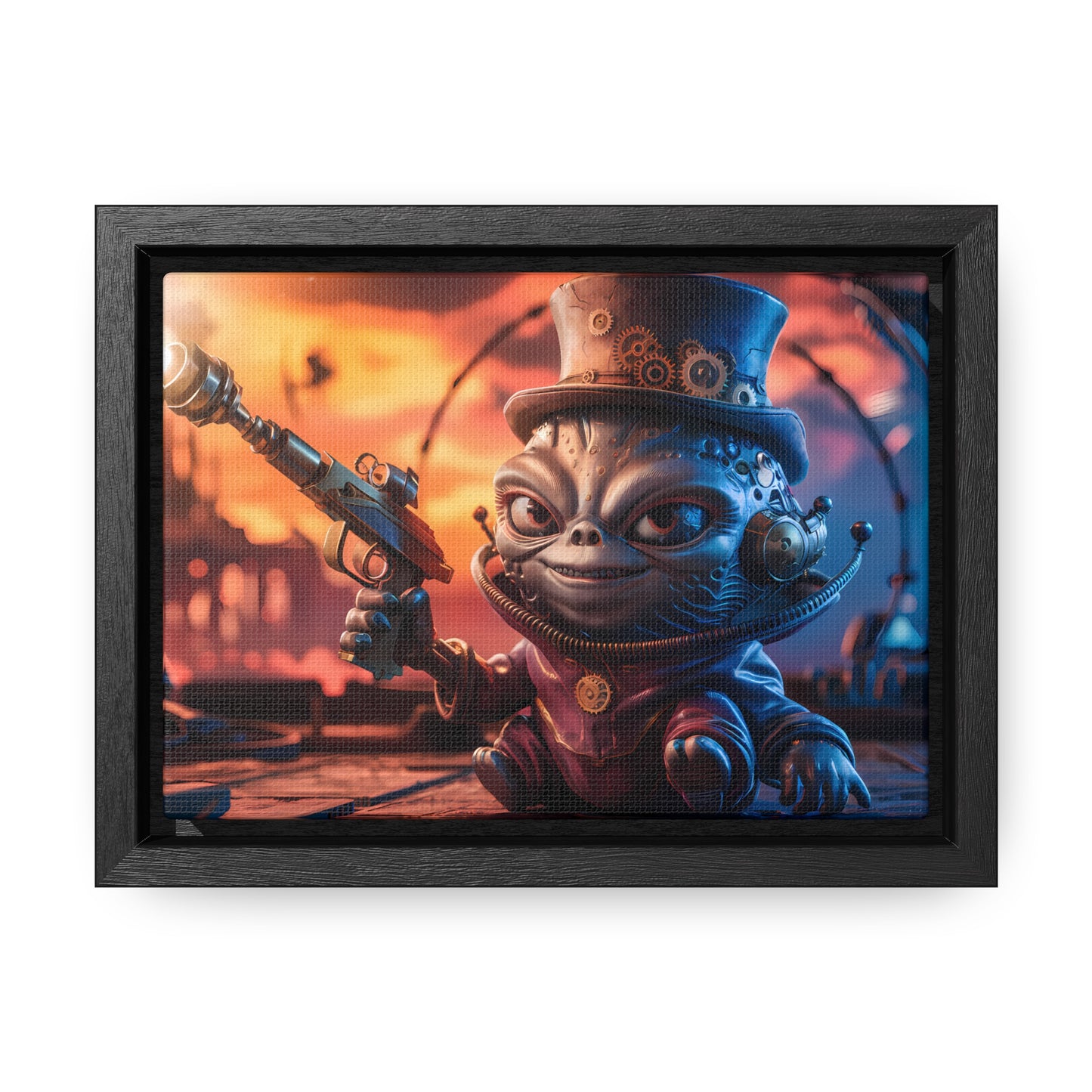 "Clockwork Gunslinger at Dusk" - Gallery Canvas Wraps, Horizontal Frame