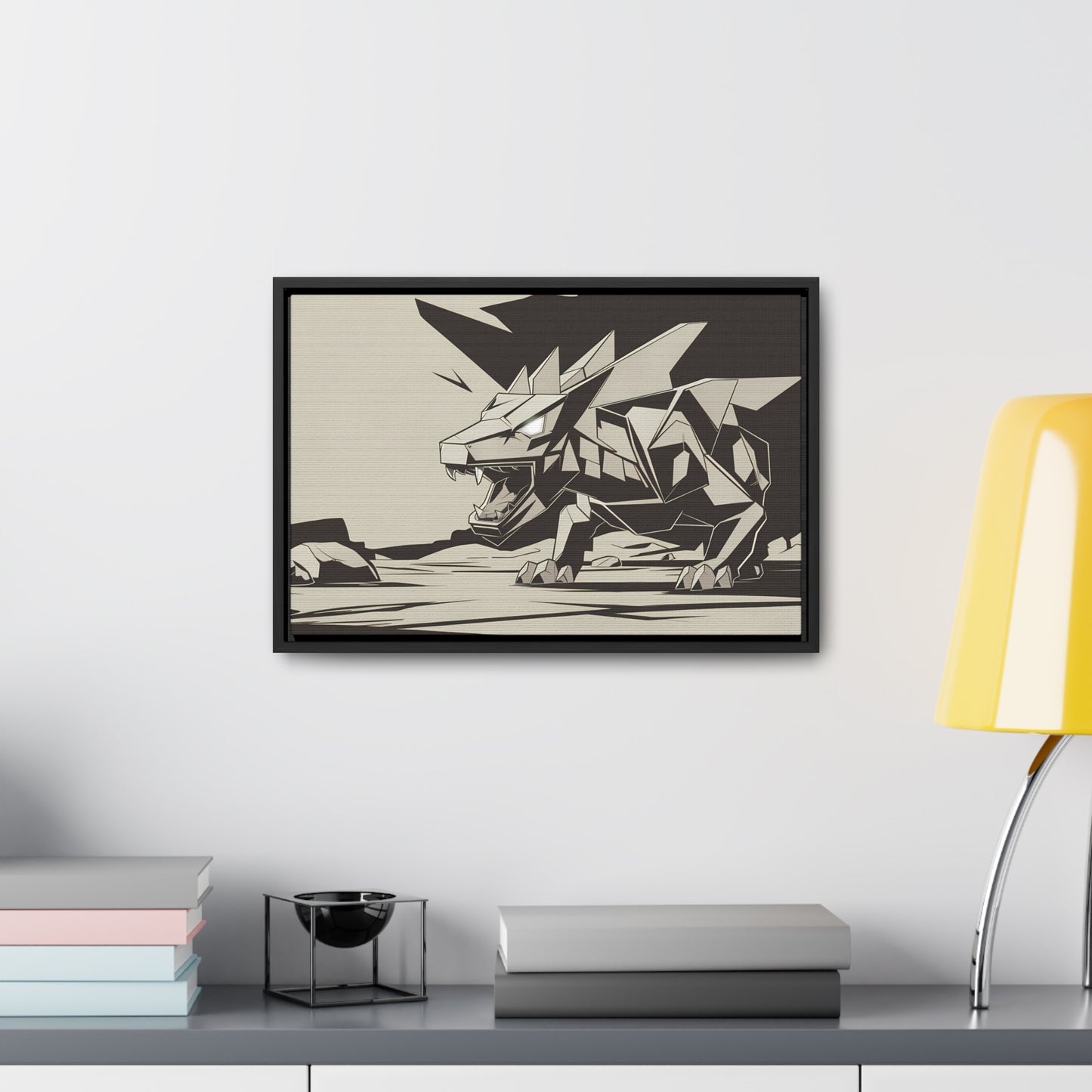 Raging Stone Guardian - Gallery Canvas Wraps, Horizontal Frame