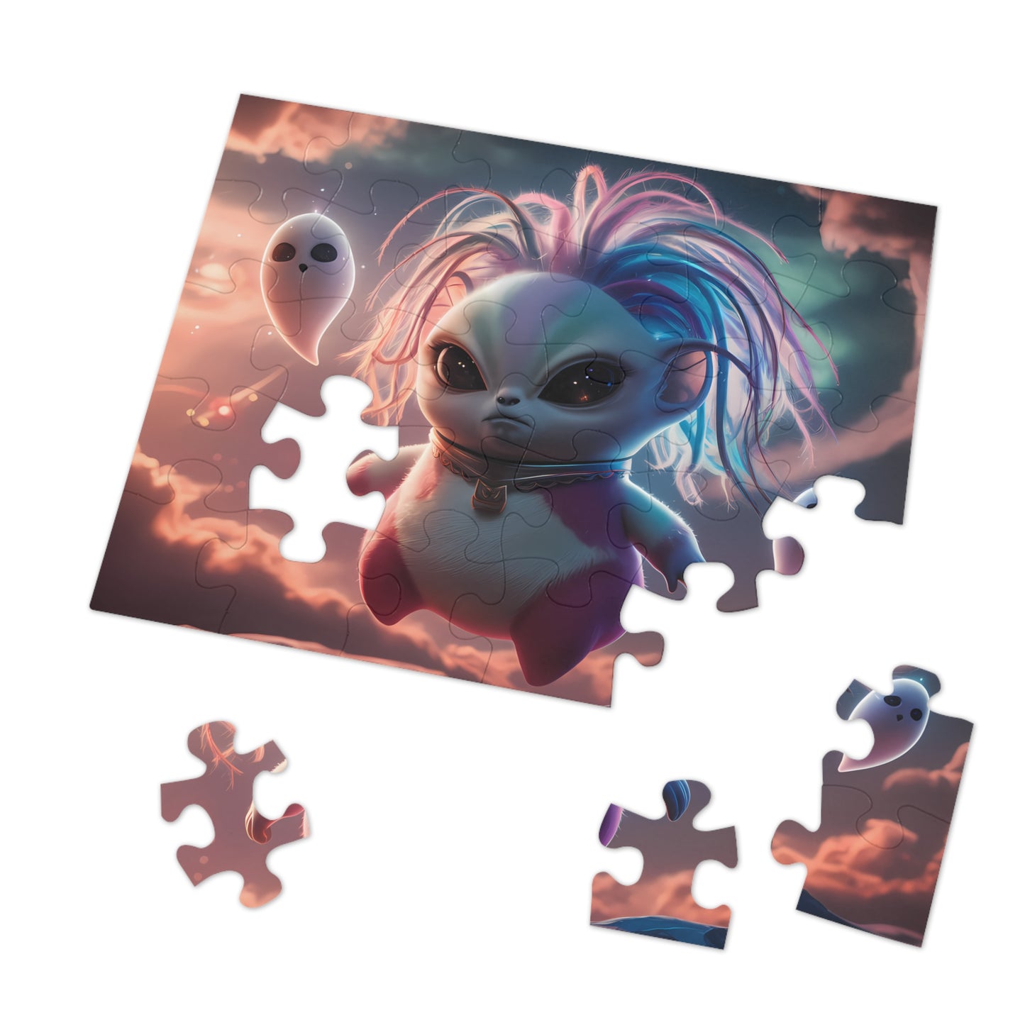 Galactic Spirit Guardian in the Ethereal Realm - Jigsaw Puzzle (30, 110, 252, 500,1000-Piece)