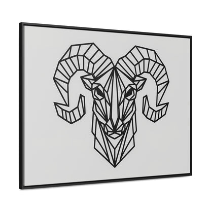 Geometric Ram's Head - Gallery Canvas Wraps, Horizontal Frame