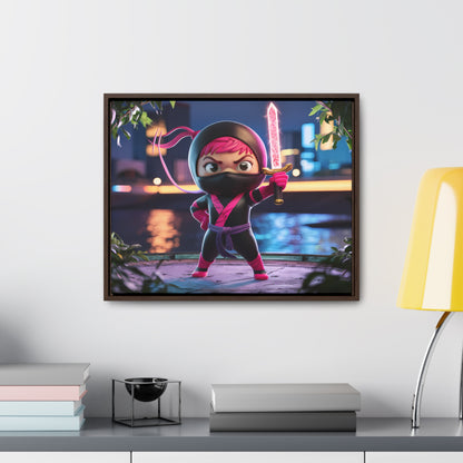 Blade of the Pink Ninja - Gallery Canvas Wraps, Horizontal Frame